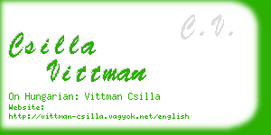 csilla vittman business card
